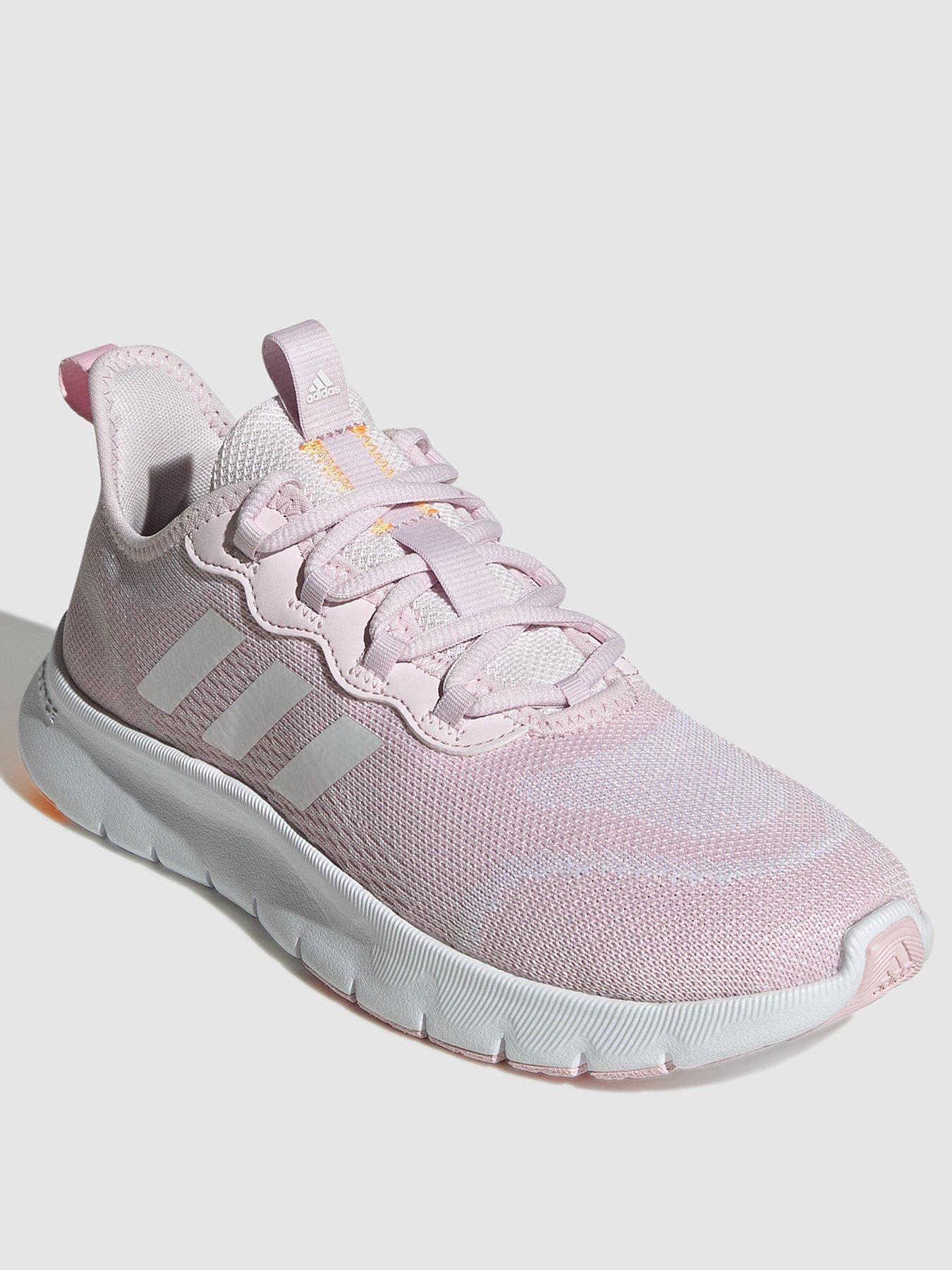 grey and pink adidas