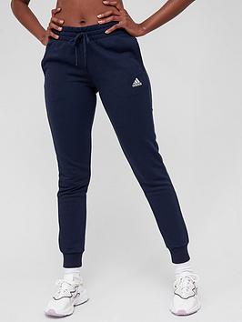 adidas-linear-french-terry-cuffed-pants-navy