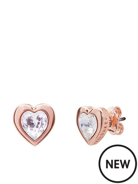 ted-baker-hannbspcrystal-heart-earrings--nbsprose-gold