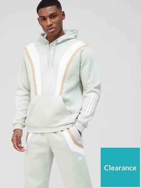 prod1091155288: Sportswear Fleece Hooded Top - Green/White