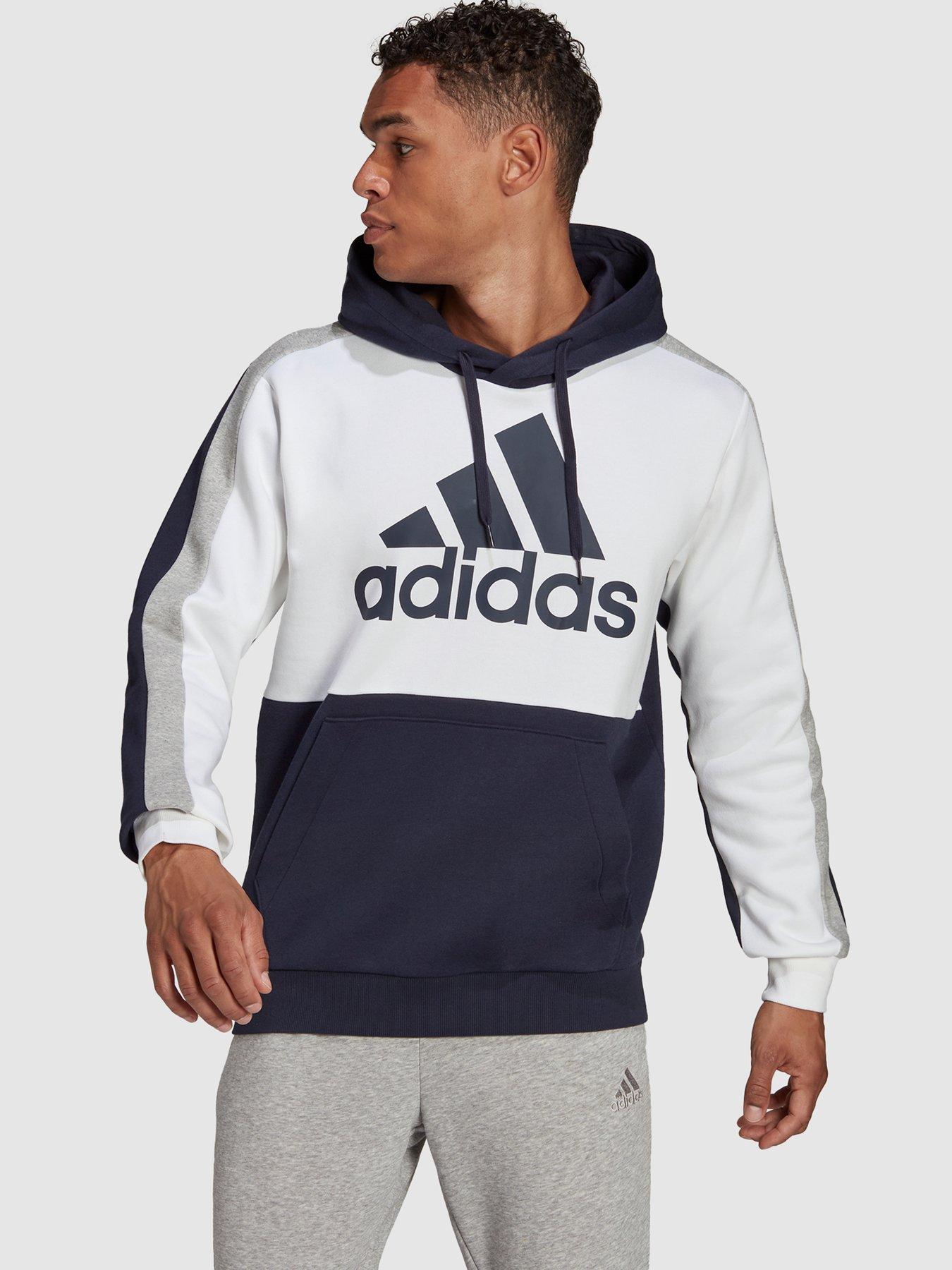 adidas colour block overhead hoodie