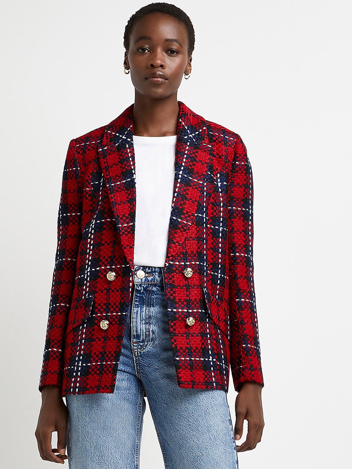 river island tweed jacket womens