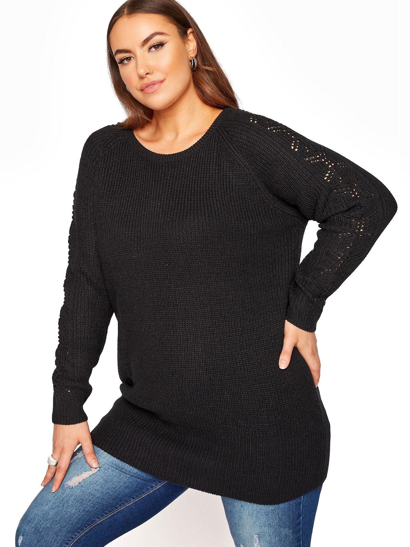 ladies long black jumper