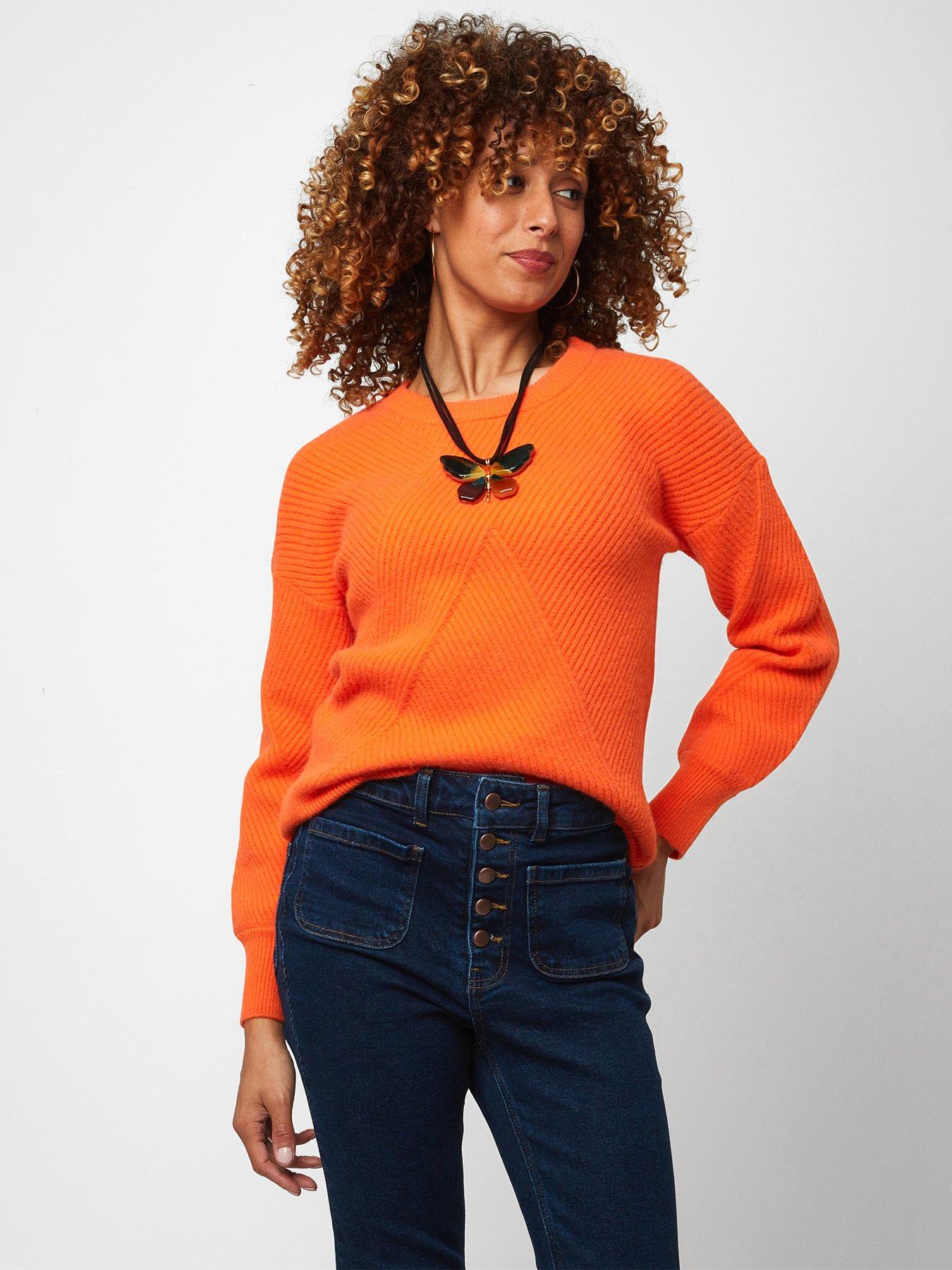 orange sweatshirts womens