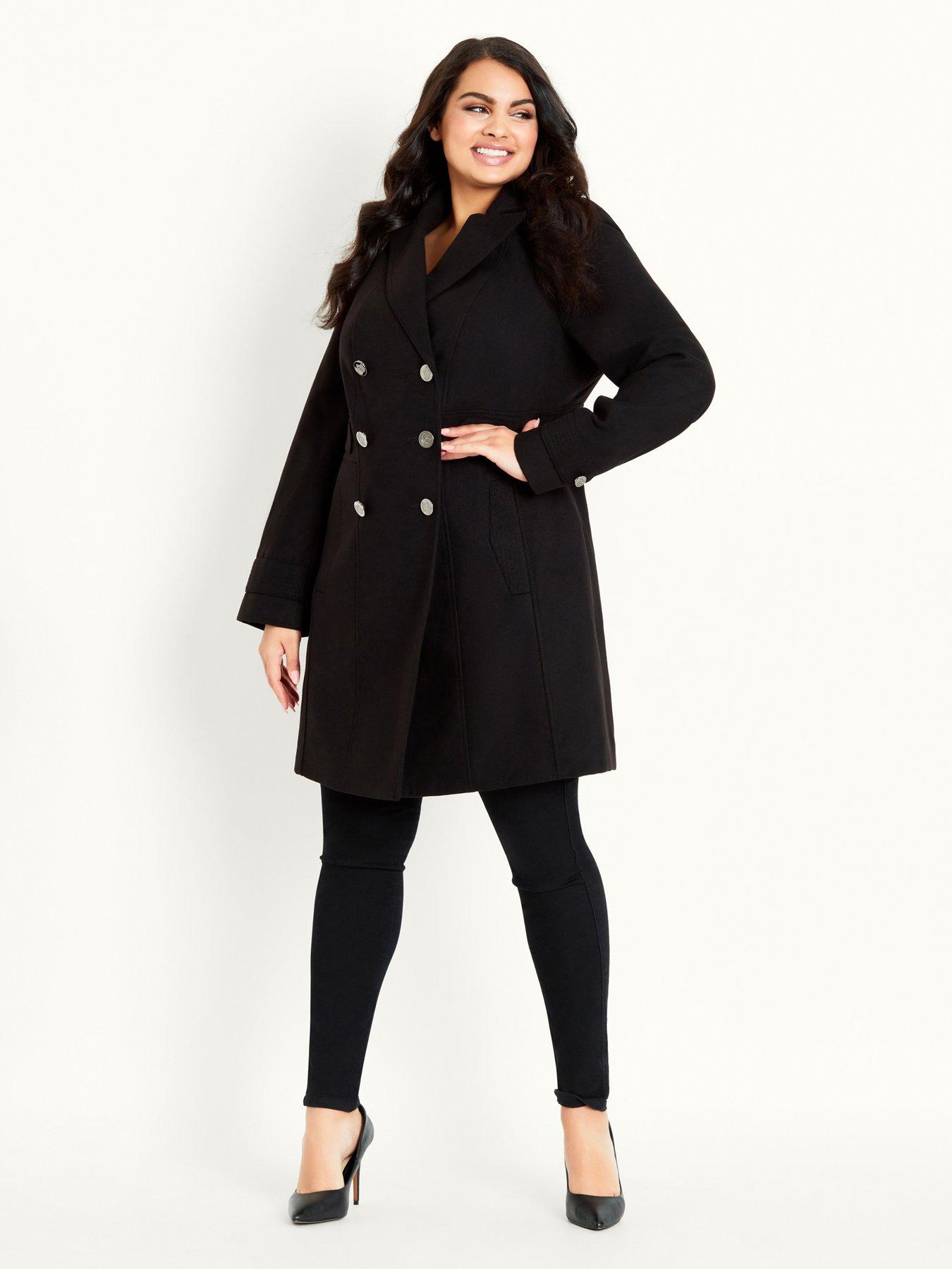 evans plus size coats