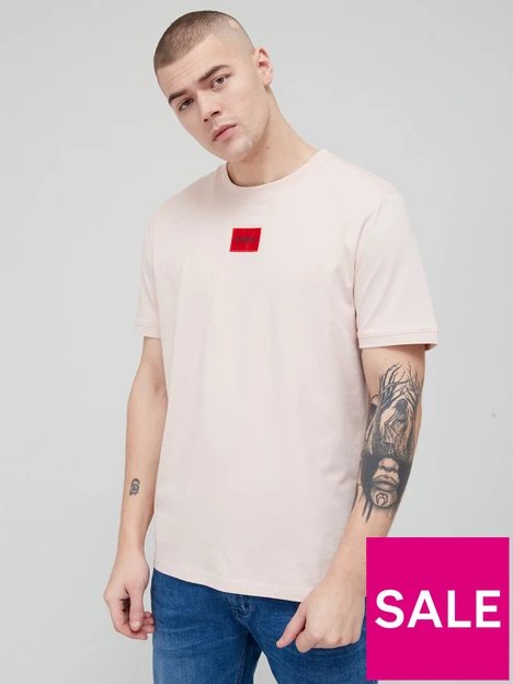 prod1091254184: Diragolino Red Patch Logo T-shirt - Pastel Pink