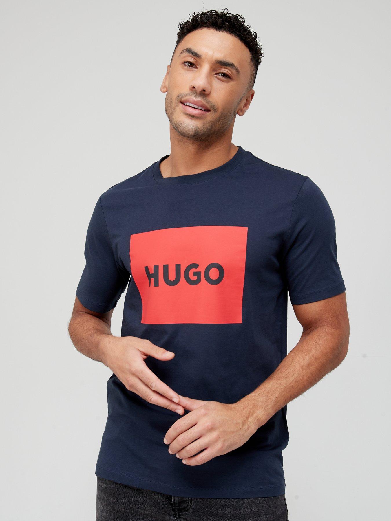 HUGO Dolive Logo T-Shirt - Dark Blue 