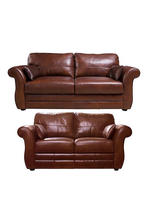 Vantage Italian Leather 3 Seater 2, Leather Italian Sofa
