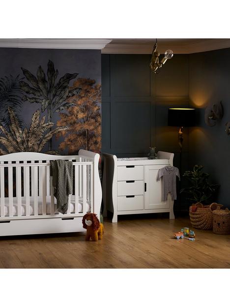 obaby-stamford-luxe-2-piece-nursery-furniturenbsproom-set-white