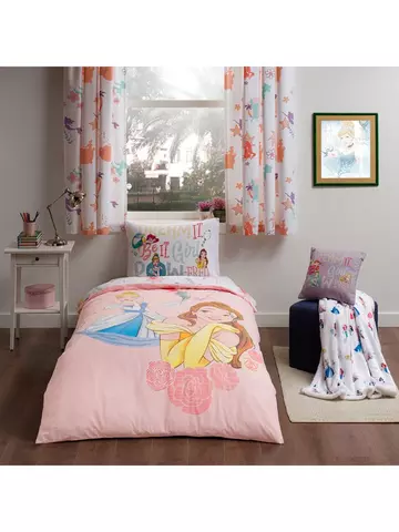 Disney Duvet Covers Bedding Home, Disney Princess Double Duvet Cover And Pillowcase Shimmering Design
