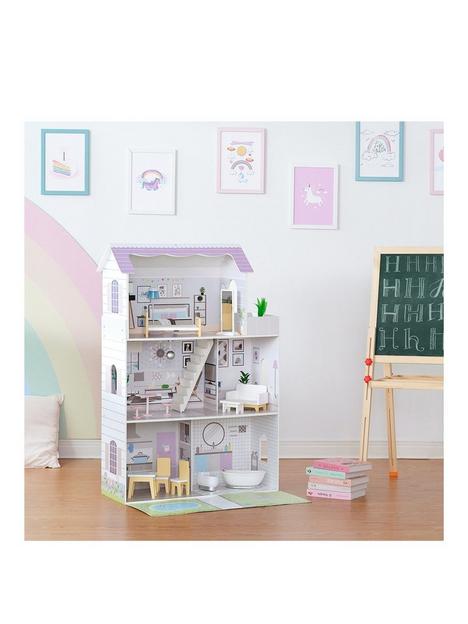 teamson-kids-olivias-little-worldnbsp--lavender-handcrafted-grand-dollhouse-and-accessories