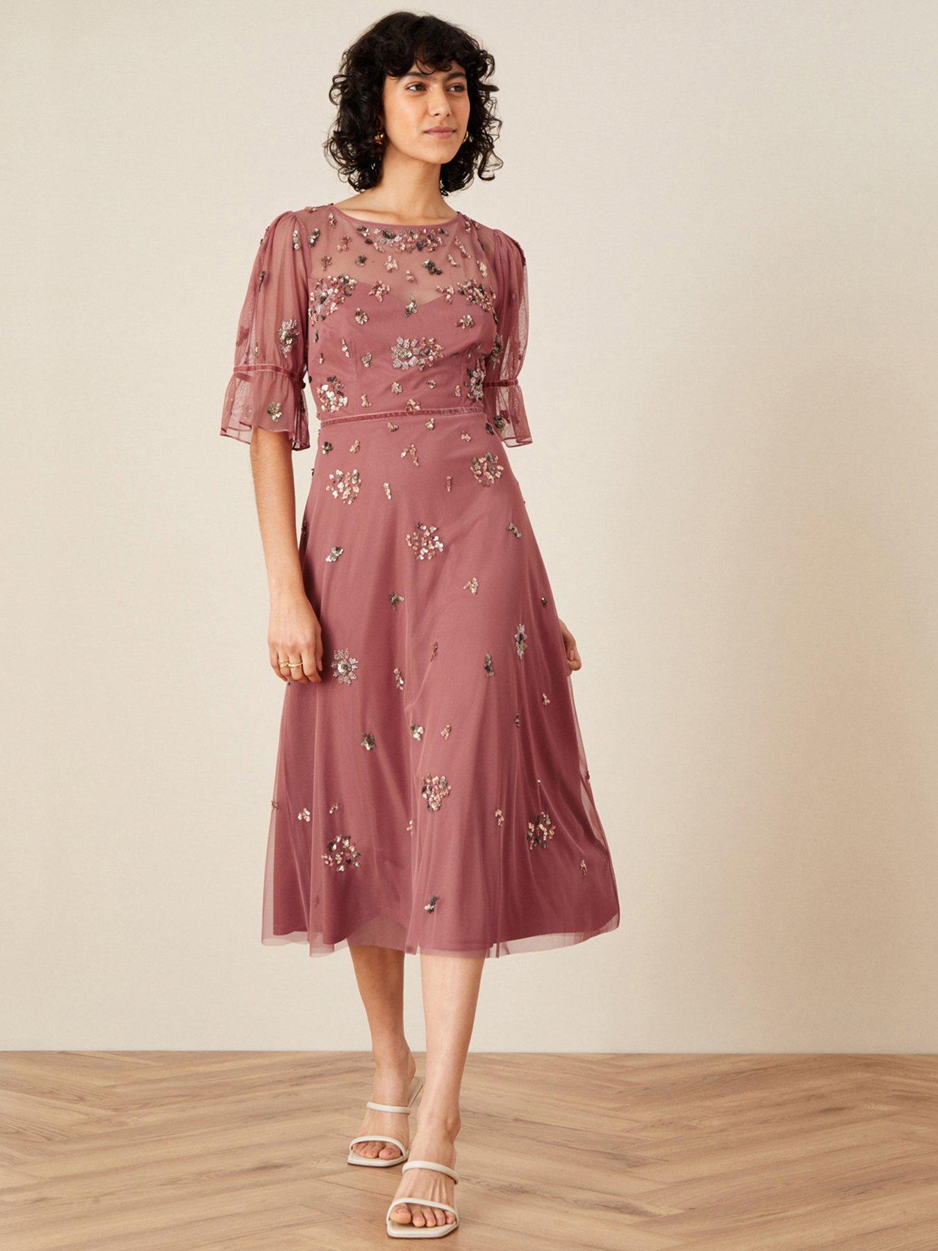 monsoon apple embellished midi dress