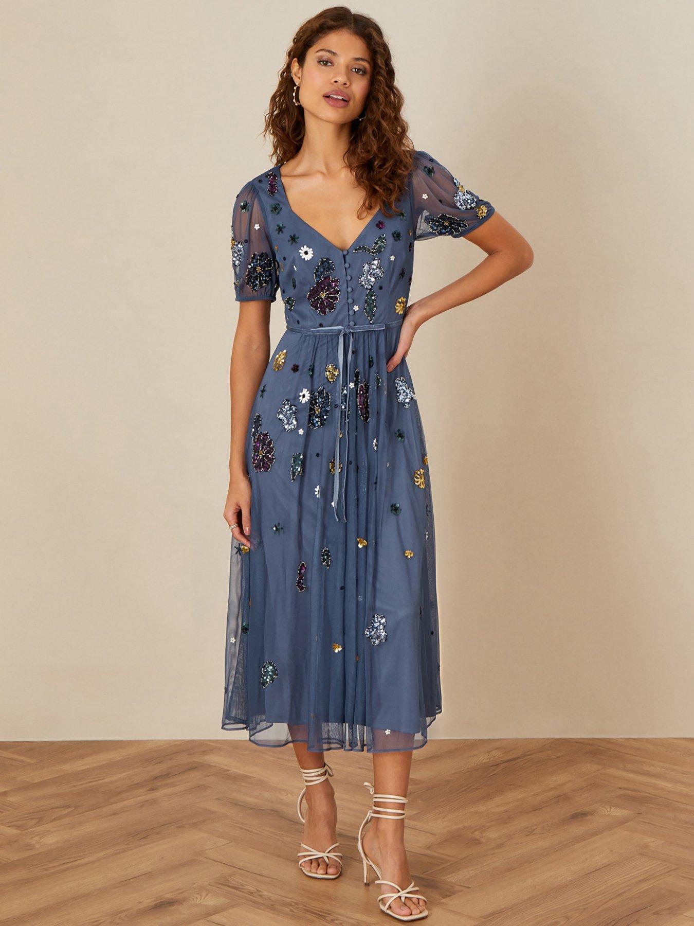 monsoon apple embellished midi dress