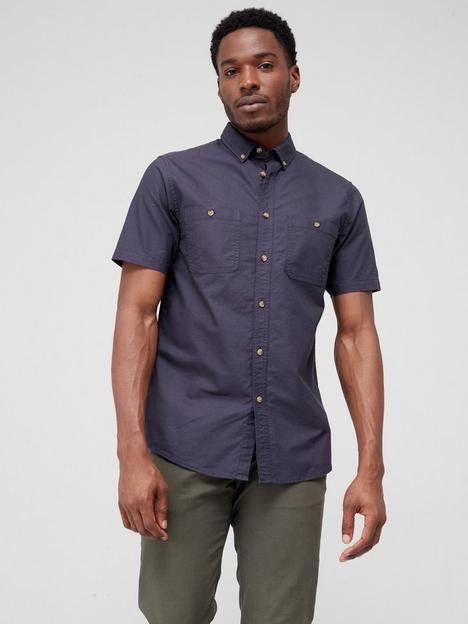 very-man-short-sleeve-double-pocket-oxford-shirt-navy