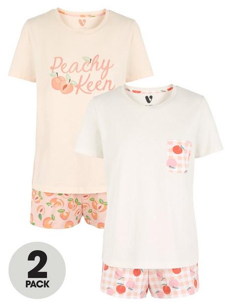 v-by-very-2-pack-peach-shorts-pyjamas-multi