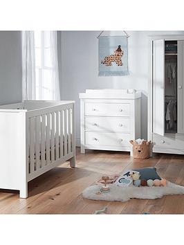 cuddleco-aylesbury-3pc-set-3-drawer-dresser-cot-bed-and-wardrobe-white