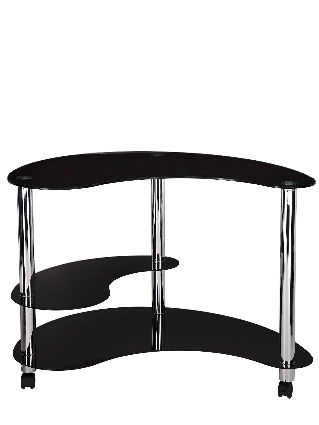 Kidney Shaped Glass Computer Desk Littlewoodsireland Ie