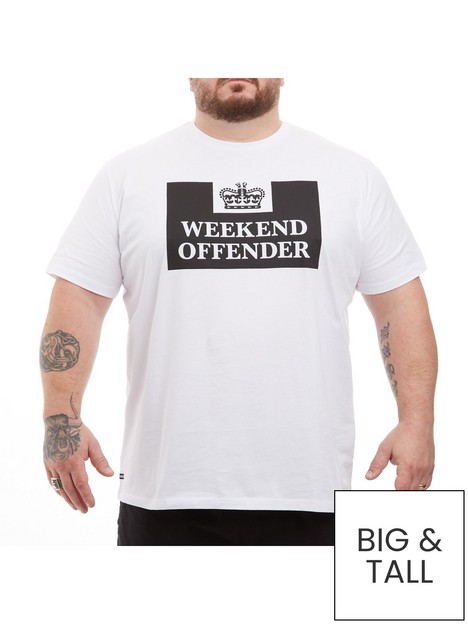 weekend-offender-plus-size-printed-t-shirt-white