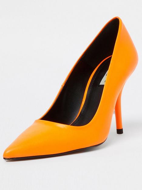 river-island-clean-court-shoe-orange