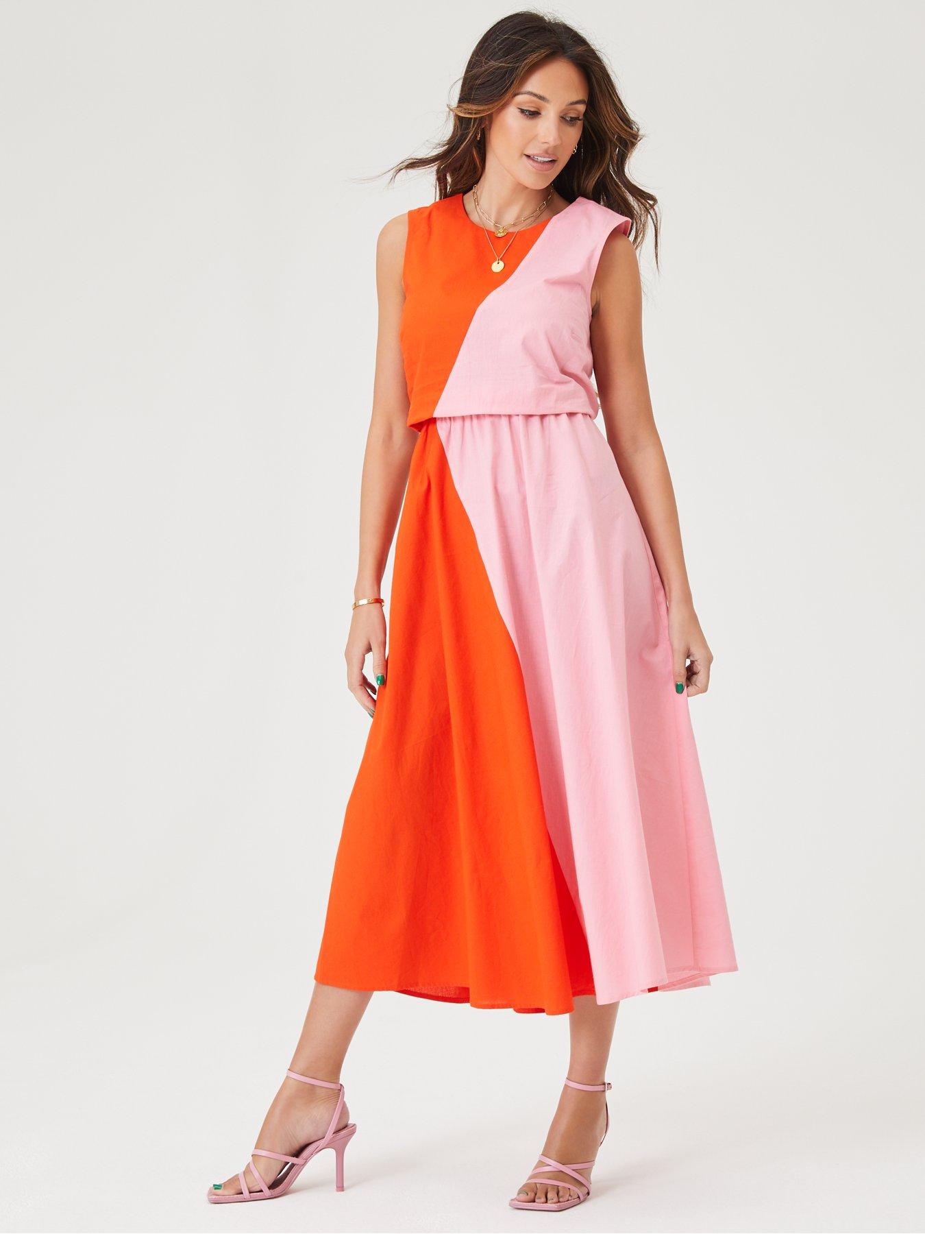 apricot mini dress pink tree