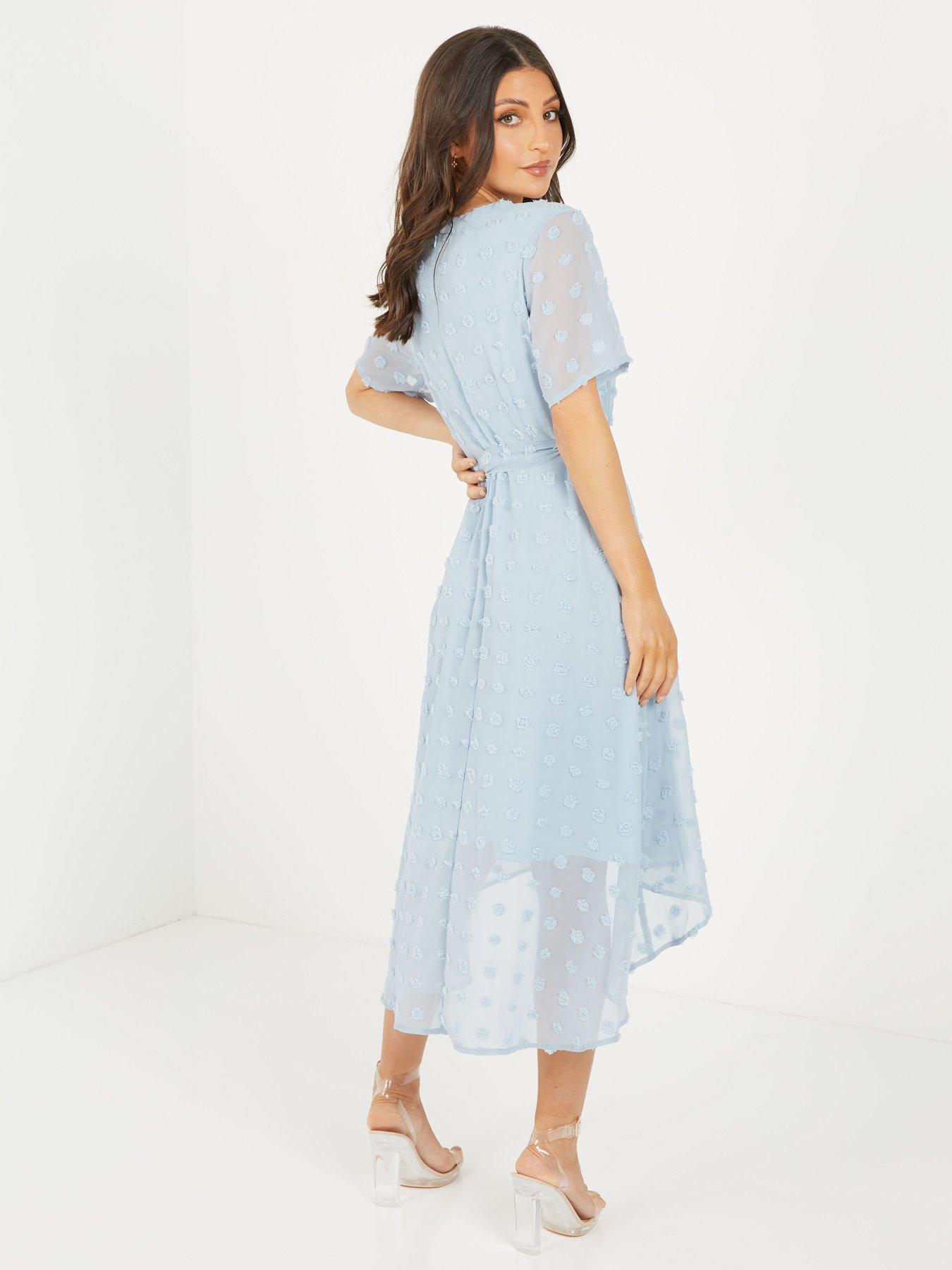 pale blue spotty dress