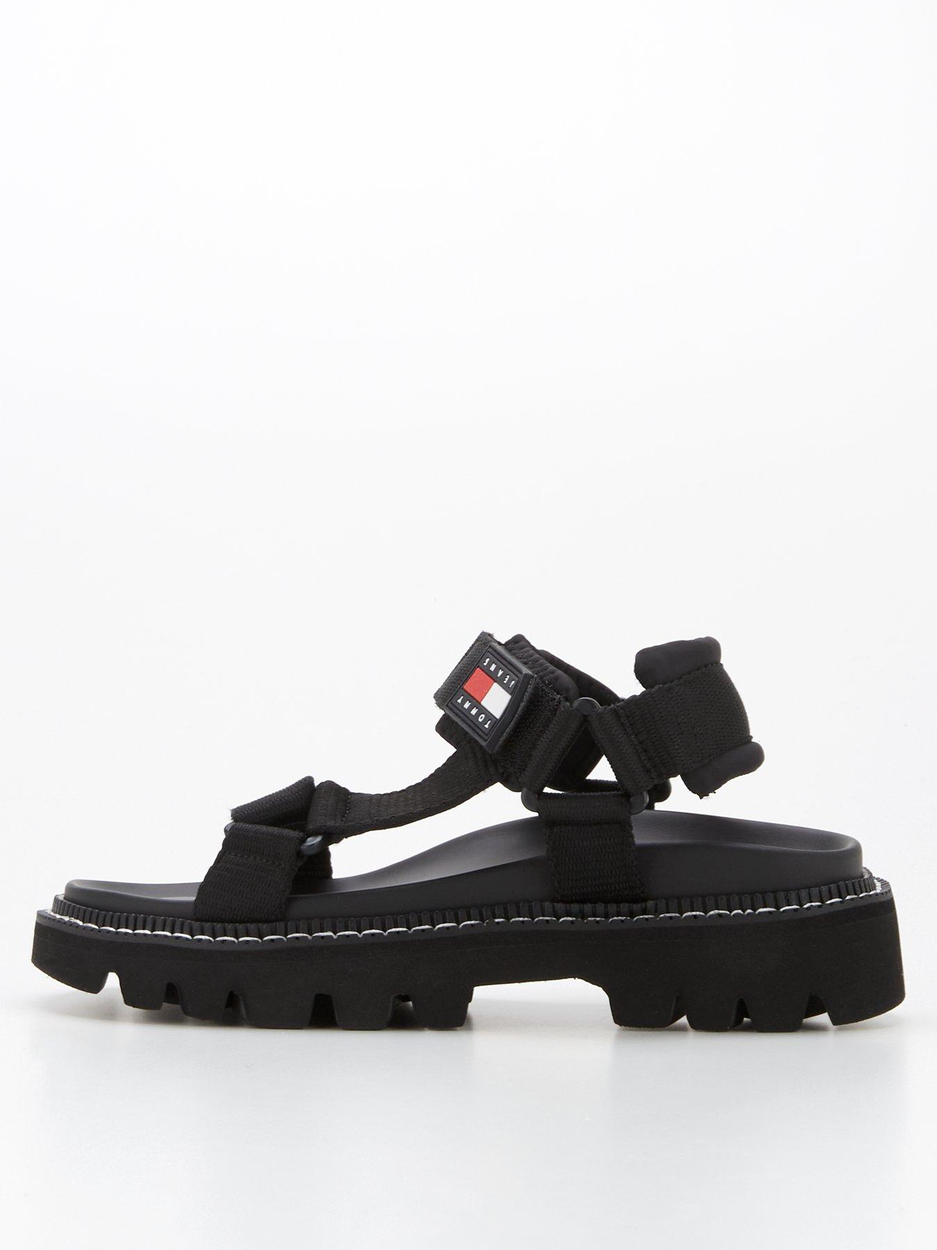 tommy jeans chunky heeled sandals