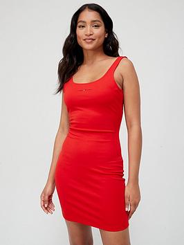 tommy-jeans-linear-logo-bodycon-dressnbsp--red