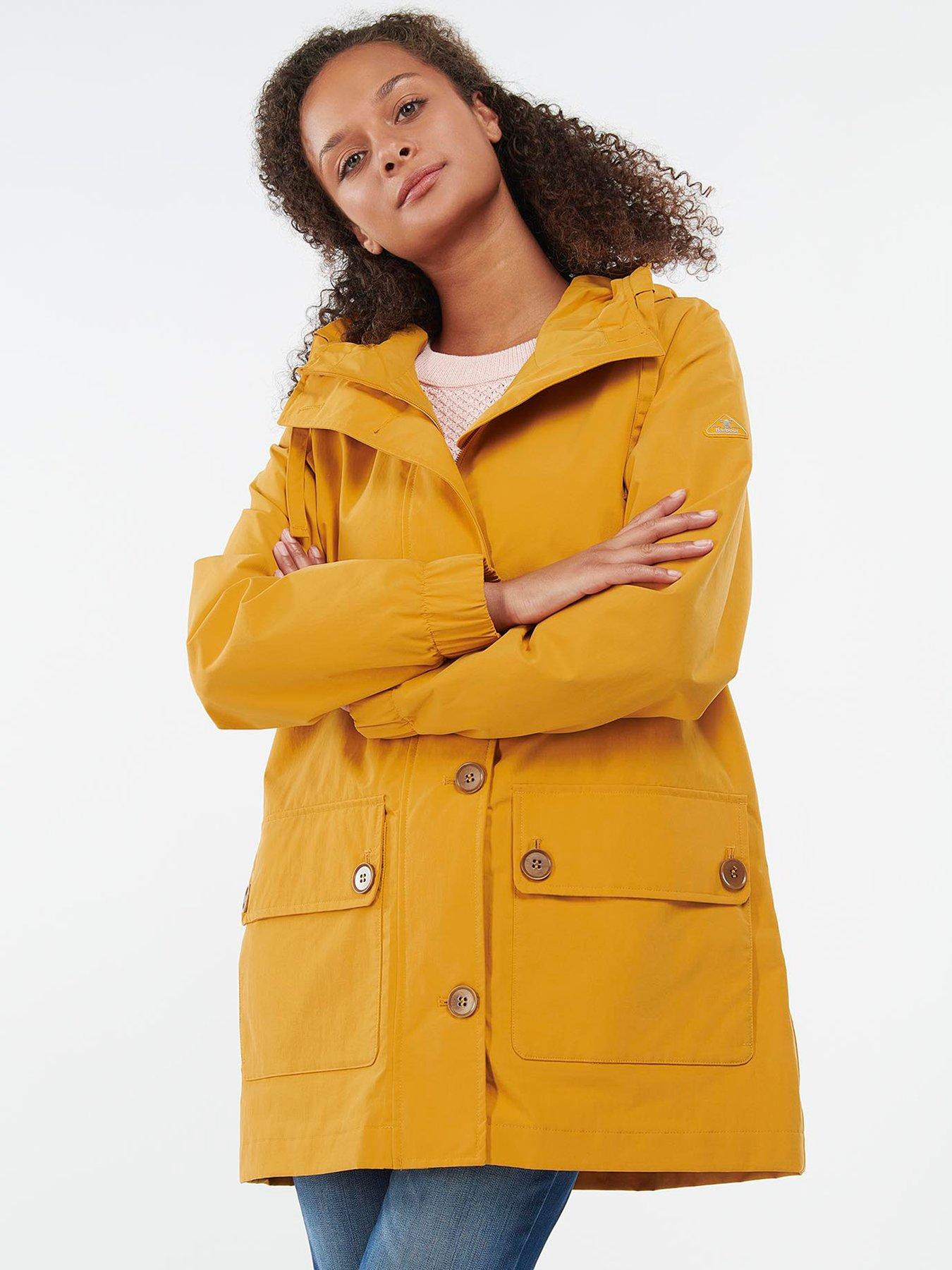 mustard barbour coat