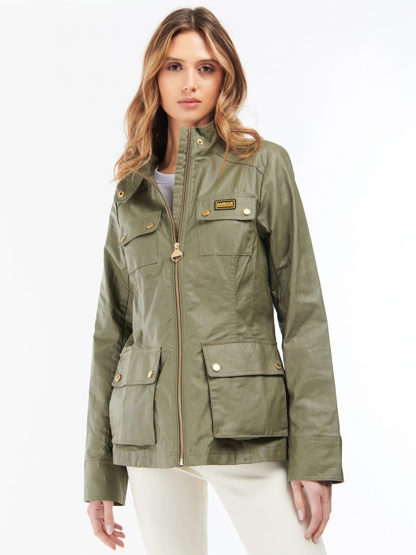 barbour international khaki jacket