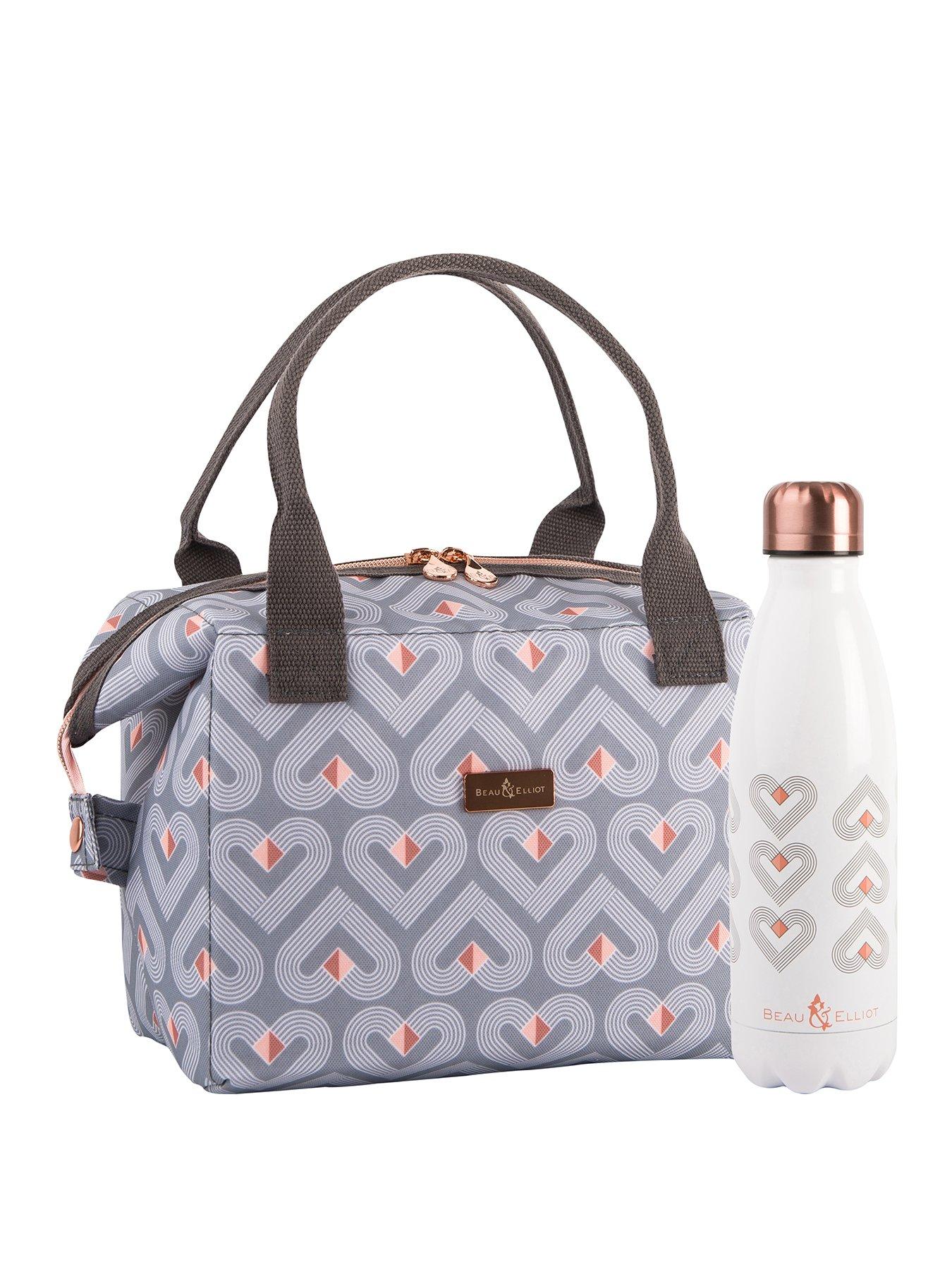 Beau & Elliot Confetti Outline Teal Lunch Tote and Hydration Bottle 500ml 