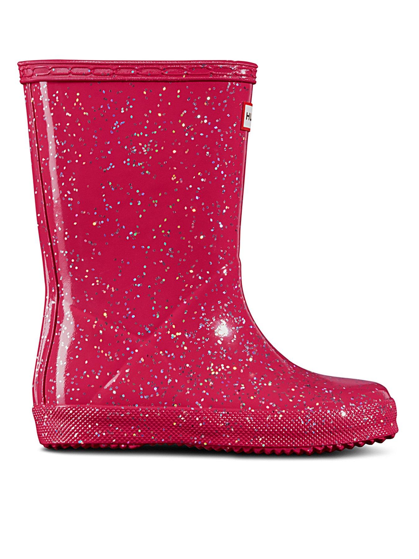 ladies glitter hunter wellies