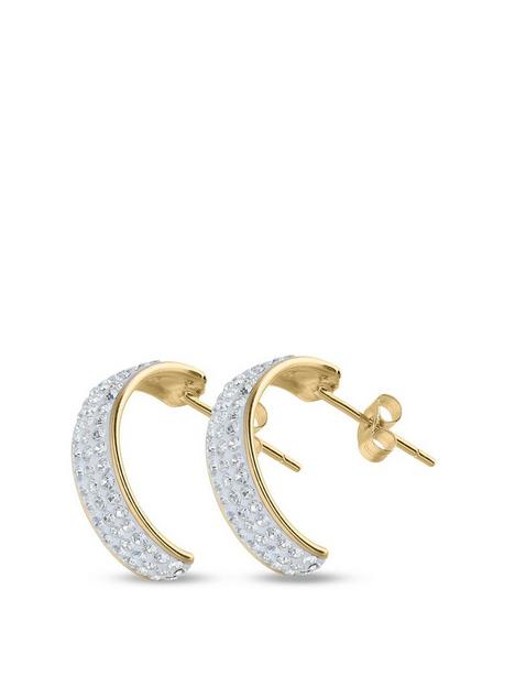 love-gold-9ct-yellow-gold-crystal-set-half-hoop-earrings