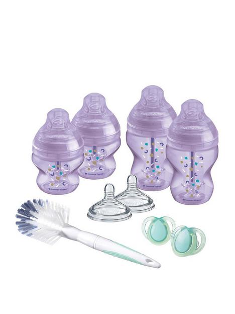 tommee-tippee-advanced-anti-colic-newborn-baby-bottle-kitnbsp--purple