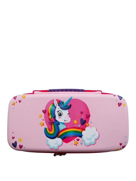 nintendo-switch-lite-sweetheart-unicorn-case-holds-console-games-and-accessories-sticker-kit