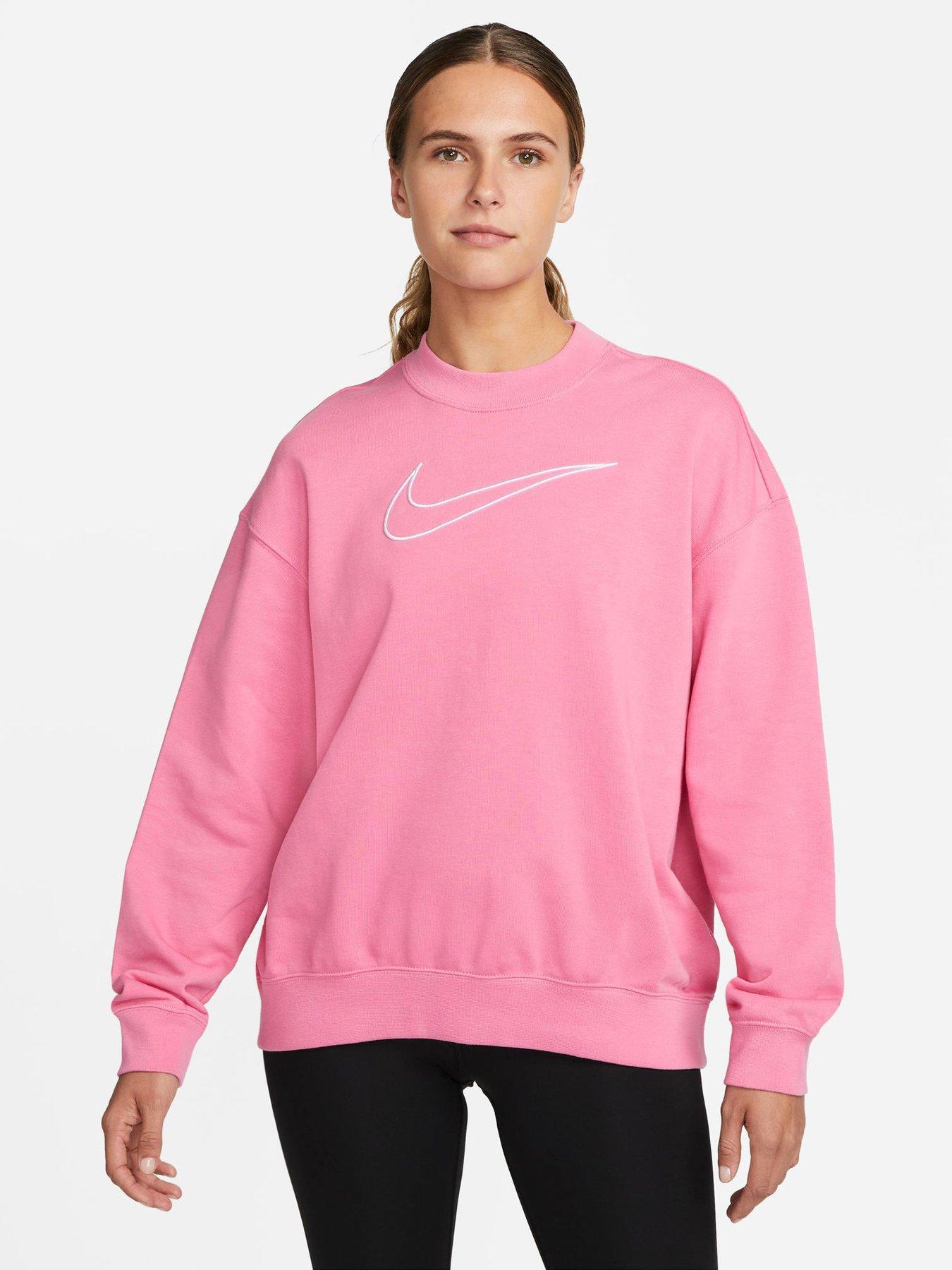 nike pink swoosh sweatshirt