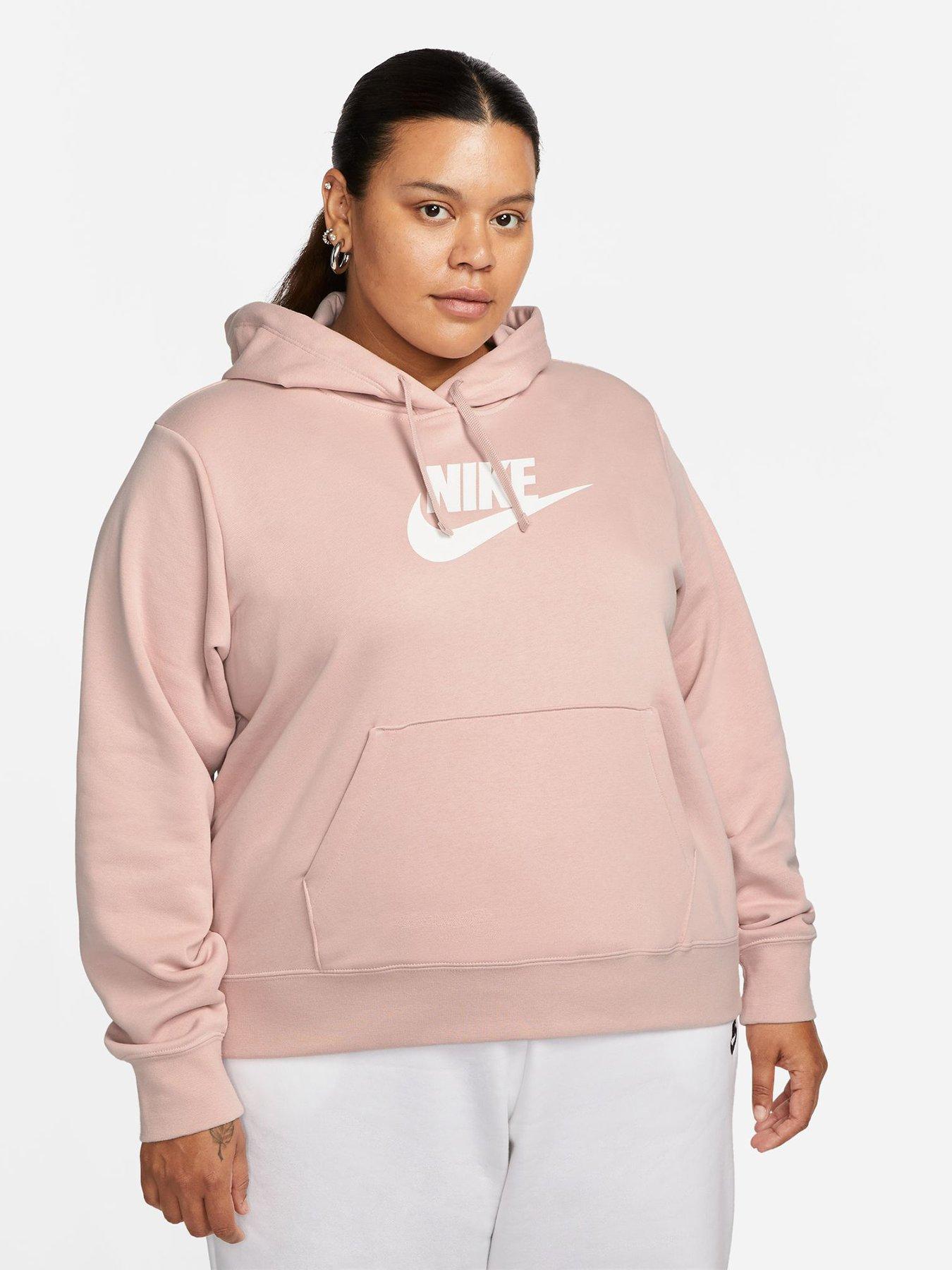 nike double futura overhead hoodie pink