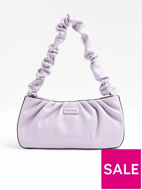 prod1091384042: Ruched Strap Shoulder Bag - Purple