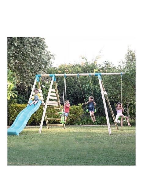 tp-tpnbspgalapagos-wooden-swing-set-amp-slide