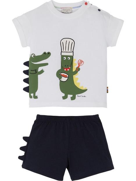 paul-smith-junior-baby-crocodilenbspt-shirt-and-shorts-set-whitenavy