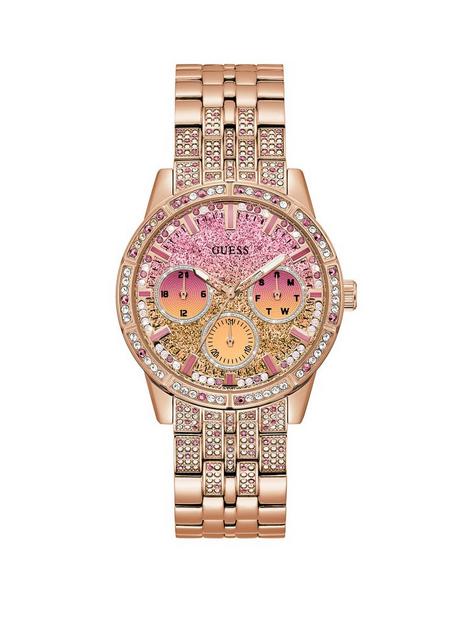 guess-guess-cascade-rose-gold-tone-ladies-chronograph-watch