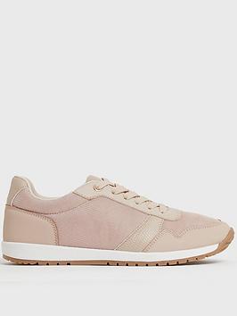 new-look-pink-faux-snake-trim-lace-up-trainers