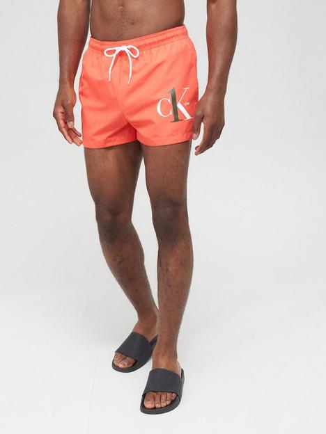 calvin-klein-hem-logo-swim-shorts-coral