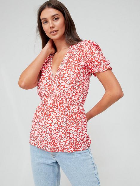 v-by-very-v-neck-ruffle-blouse-red-floral