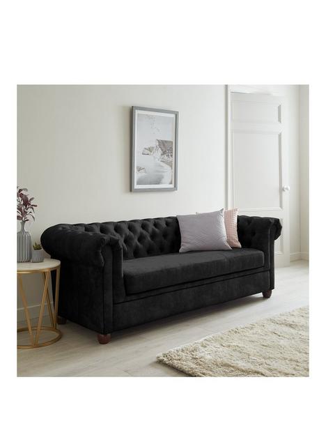 chester-faux-leathernbsp3-seater-sofa-black