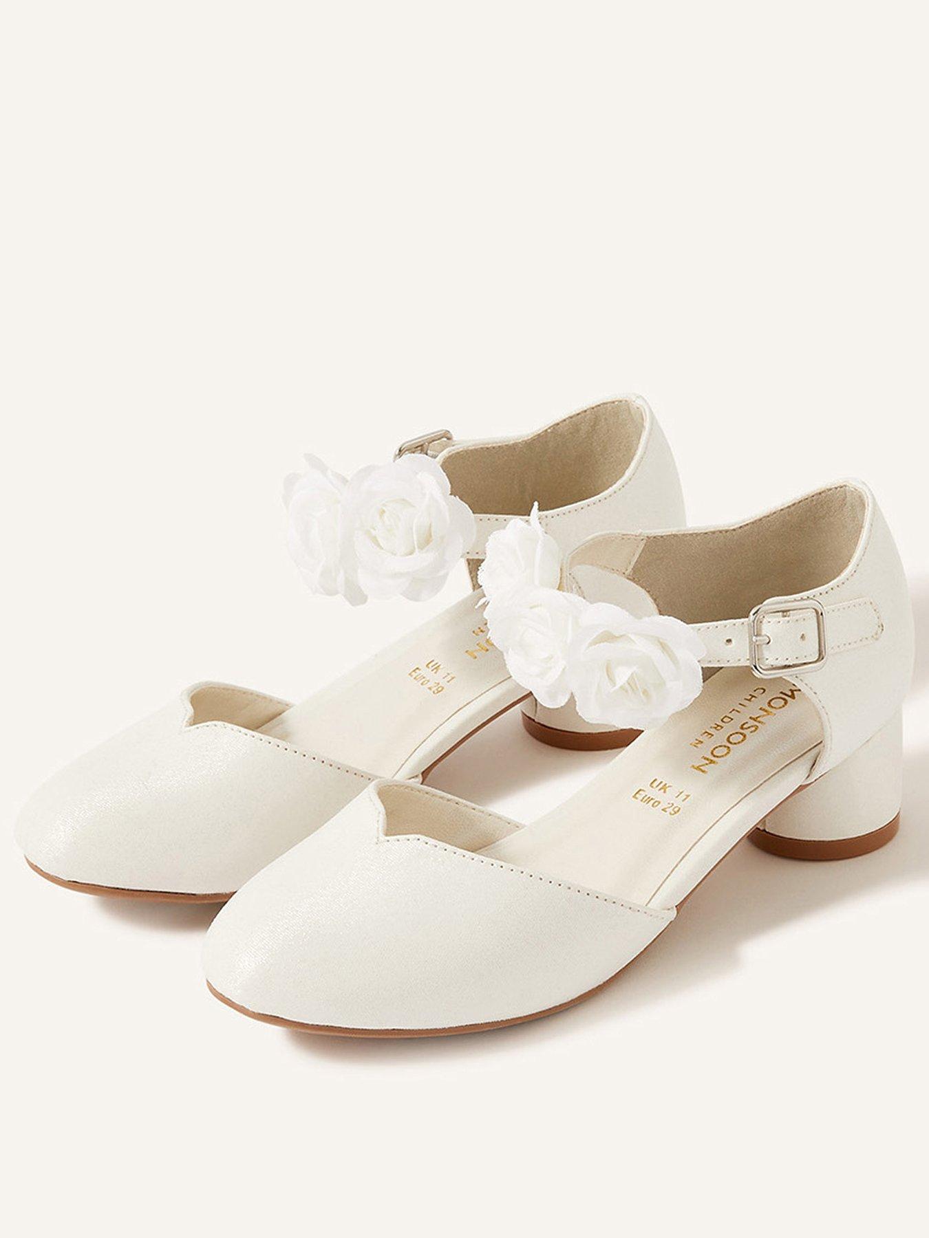 13.5   4 sizes   3    5 Details about   New Girls White Dress Party shoes 