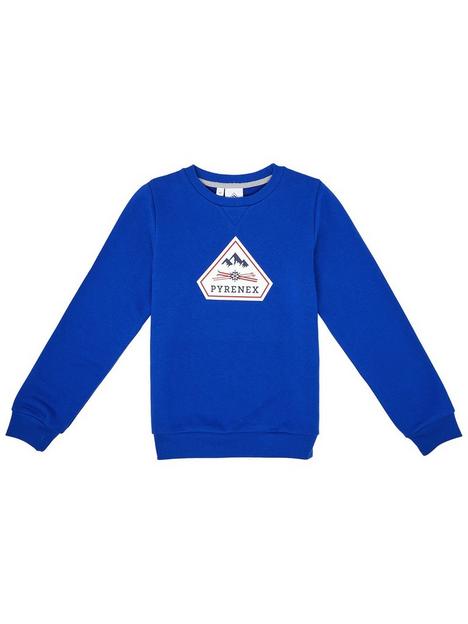 pyrenex-large-logo-crew-neck-sweatshirt-blue