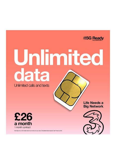 weavetech-three-unlimited-data-unlimited-minutes-and-texts-1-month-sim-only-plan-26-per-month