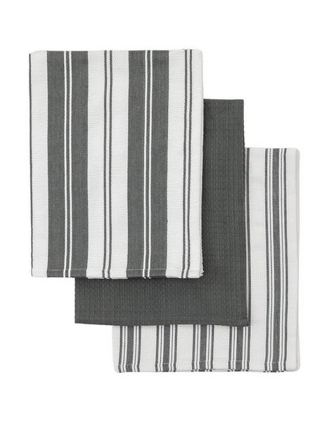 hometown-interiors-set-of-3nbsporganic-cotton-striped-tea-towels-charcoal