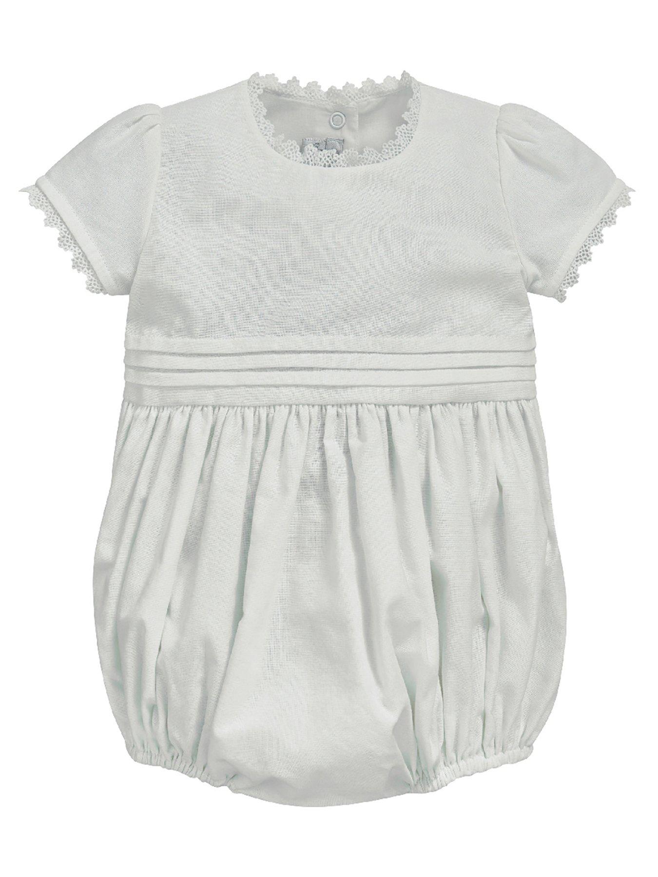 Mamas & Papas Baby Girls Textured All-in-one with Bow Romper