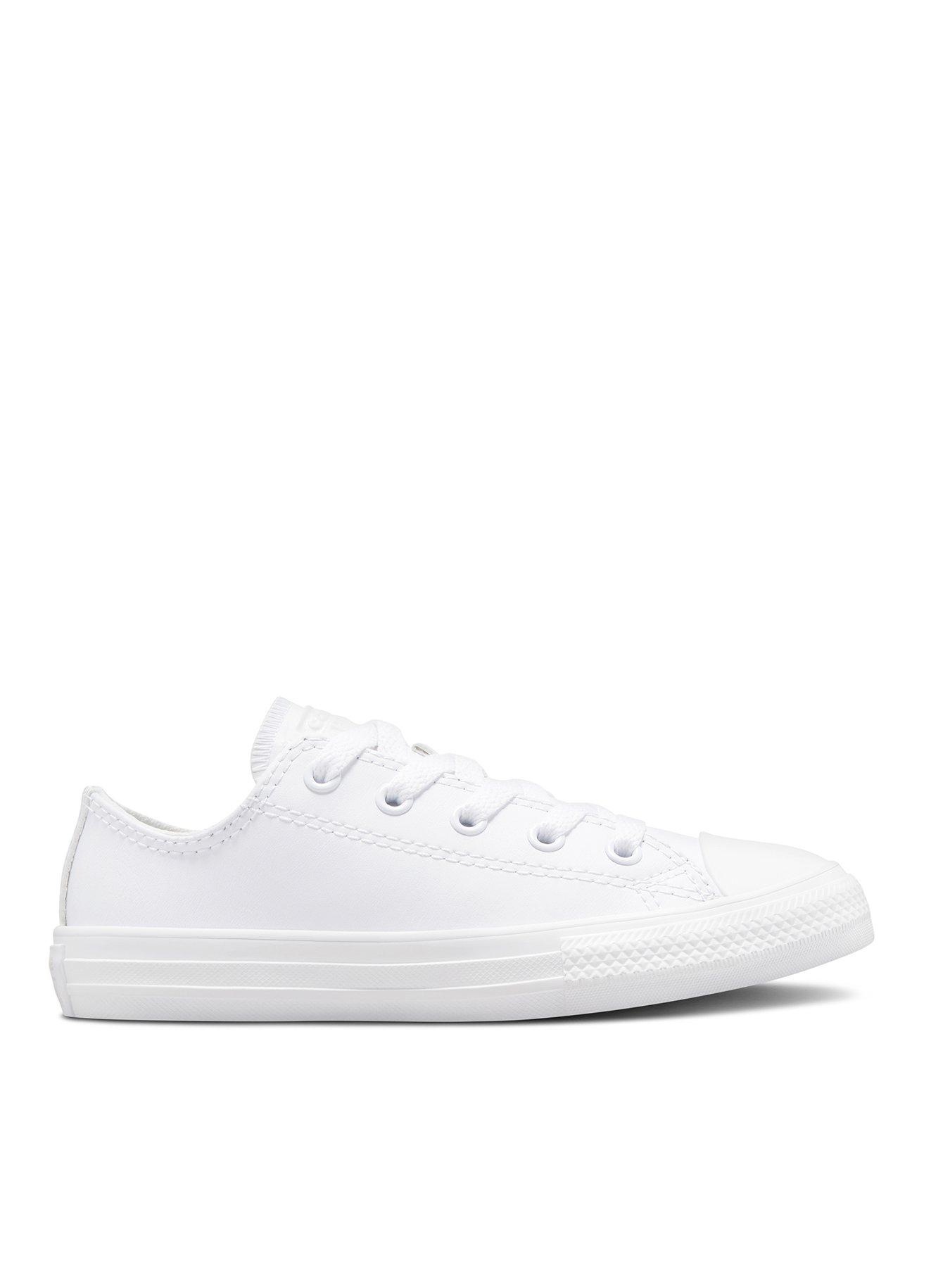 white leather childrens converse